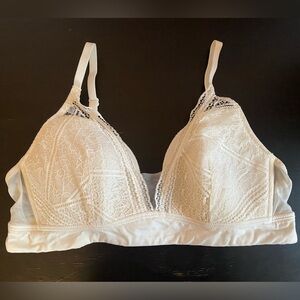 Auden Lingerie Bridal Padded Lace Bra Medium White Cream